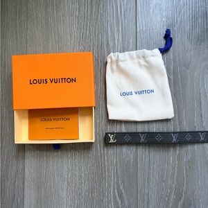 Louis Vuitton Monogram Slim Charm Strap in Black and Dark Gray